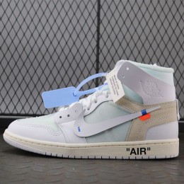 【LJR】 Off-White x AJ Jordan 1 Retro High White the ten   AQ0818-100