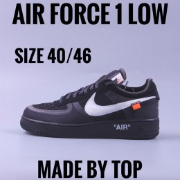 【TOP】OFF-WHITE X AIR FORCE 1 LOW Black White 2.0 AO4606-001