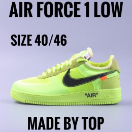 【TOP】Off-white X NK Air Force 1 Part 2 Volt The Ten  AO4606-700