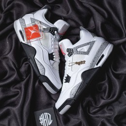 【H12】Air Jordan 4 ＂Retro White Cement  840606-192