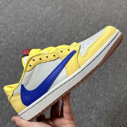 LJR Travis ScoTT X Jordan Air Jordan 1 Low OG Canary Yellow